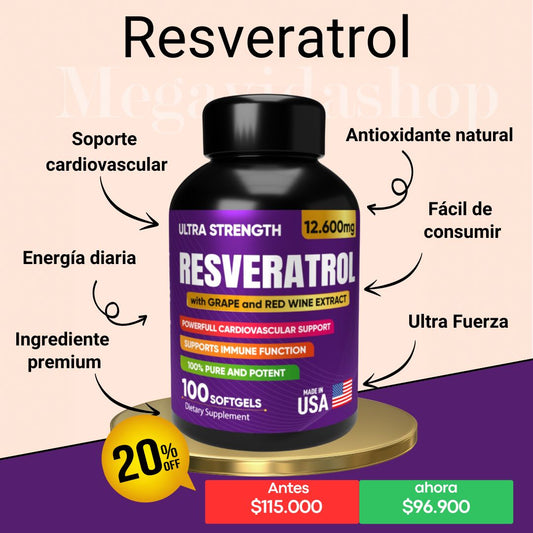 RESVERATROL ULTRA FUERZA 100 SOFTGELS